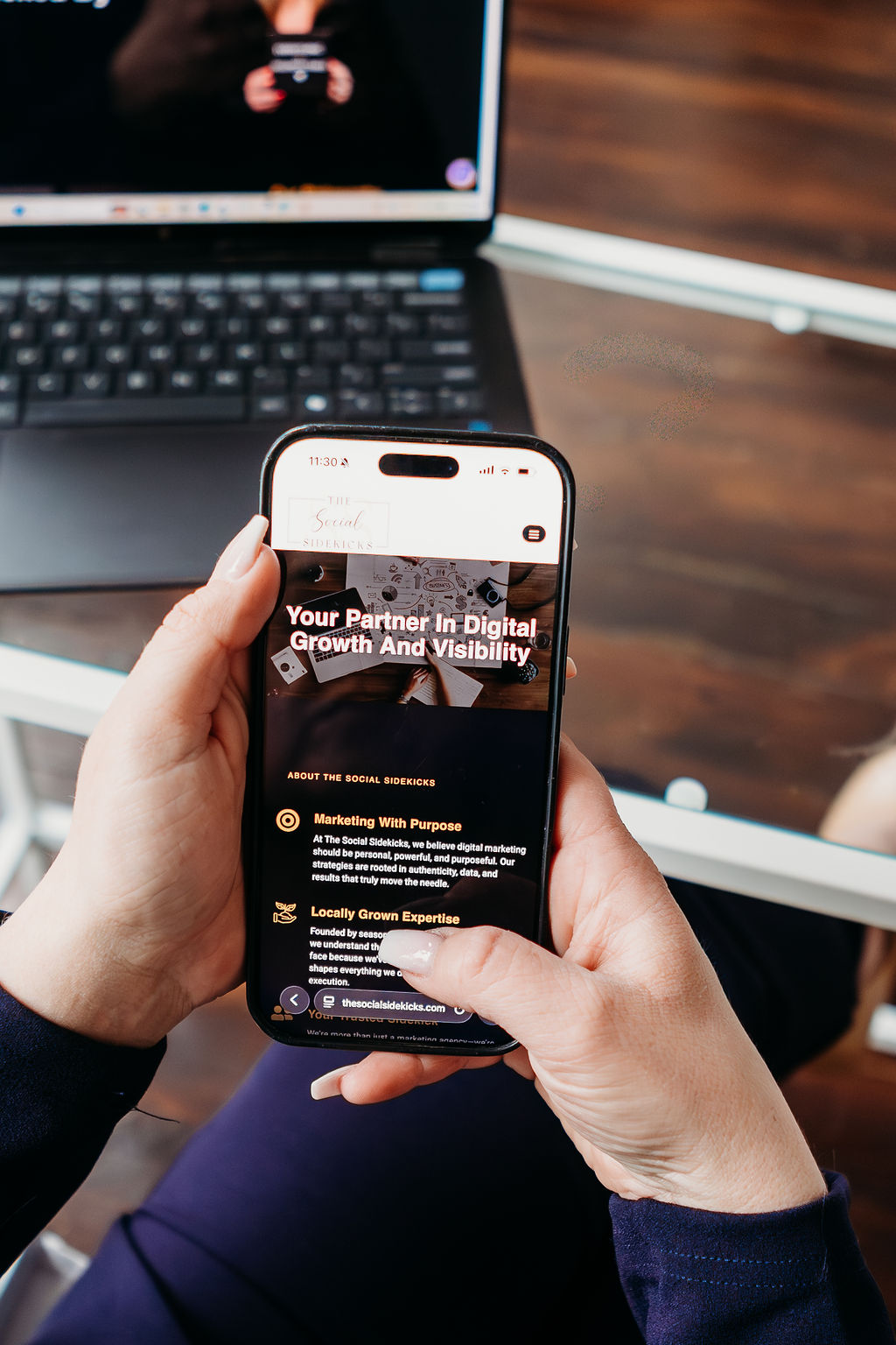The Sidekicks Growth Engine marketing system running on a phone